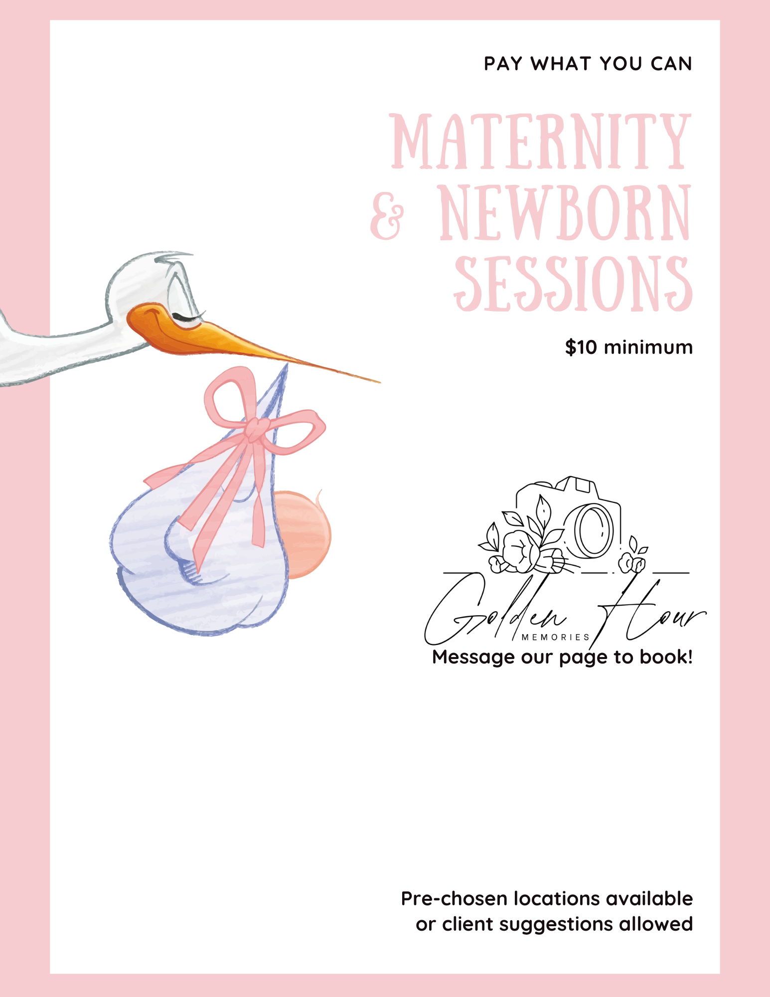 Pink Baby Sitting Flyer